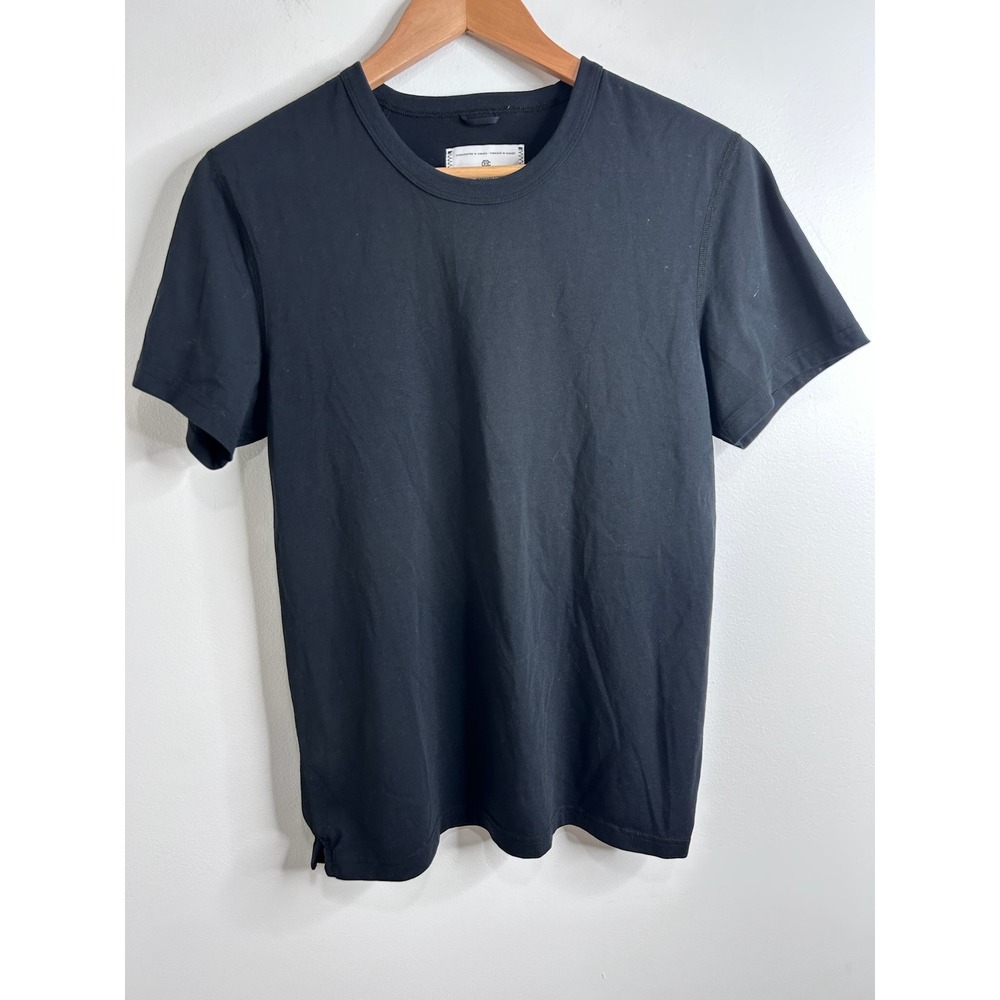 Reigning Champ Mens Black Short Sleeve Cotton Crewneck T-Shirt Size Small Casual